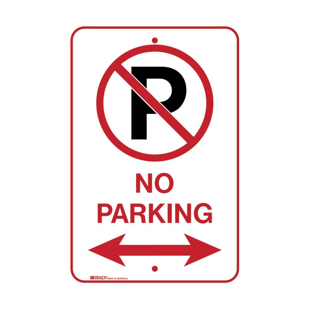 Sign NO PARKING Metal 300 x 450mm 98882202 843567