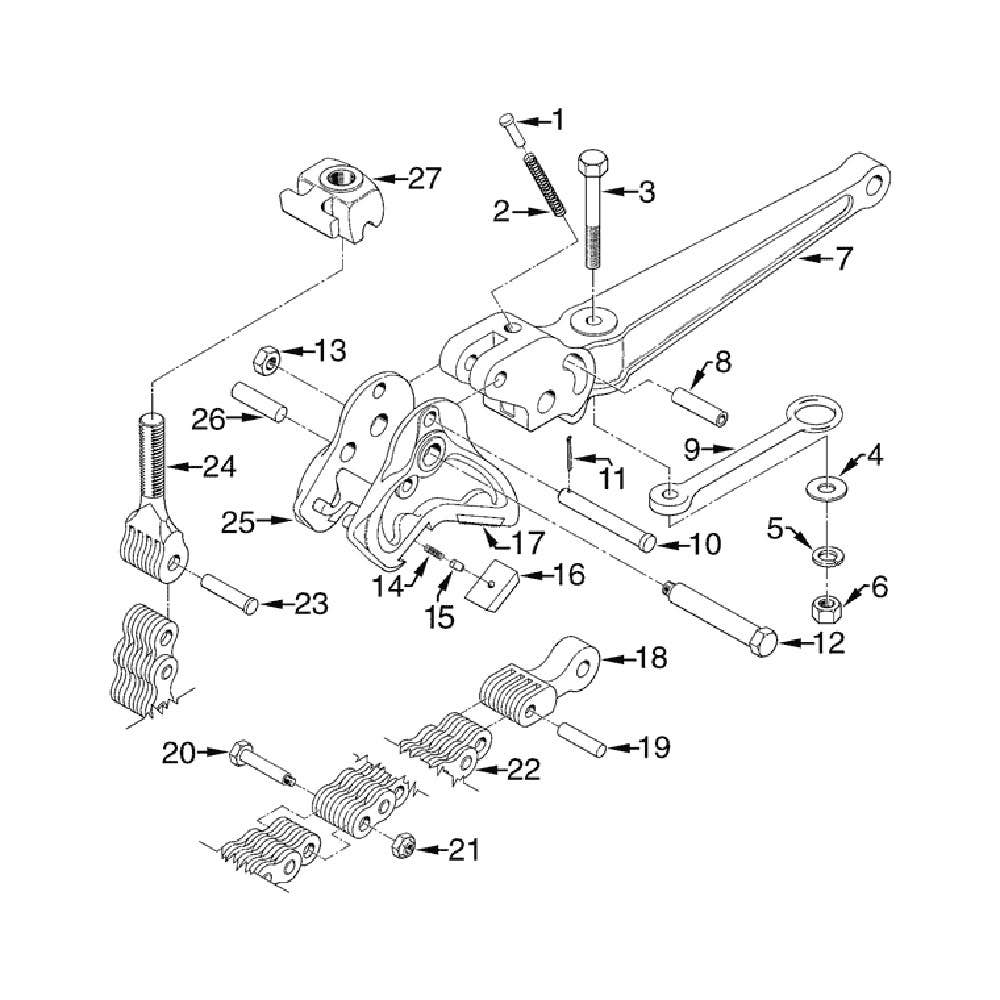 Bolt + Nut Splice For 151-4-5 Chain DA4174/6184 Item 20 + 21 6944016 HB48