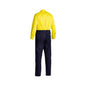 Coveralls Cotton Drill 310gsm Hi-Vis Yellow/Navy 87R Bisley_90018735_BC6357_TT01R87