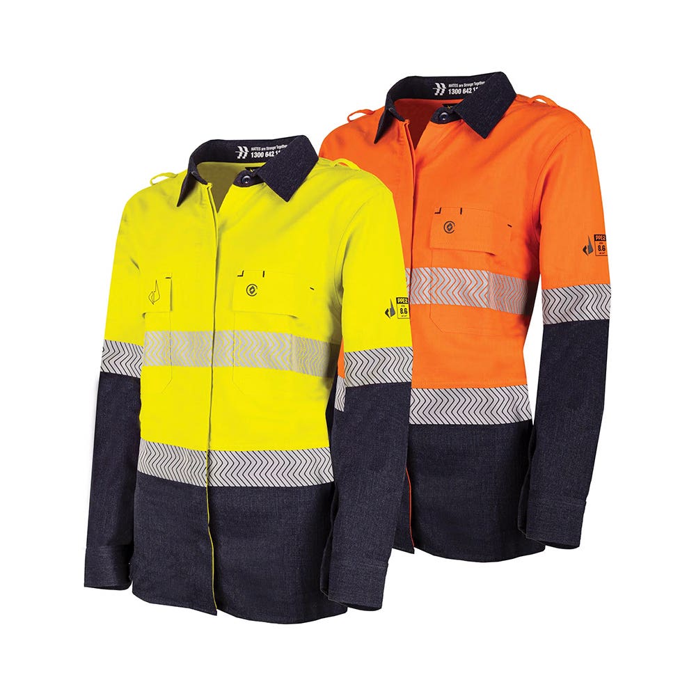 BWW2595T1 Women's FR PPE 2 Segmented Taped Shirt Mader Contracting MCBWW2595T1