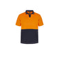 Polo Hi Vis Two Tone S/S Micromesh  With Pocket  2XL Orange/Navy_40030473_WSP201_O/N_2XL