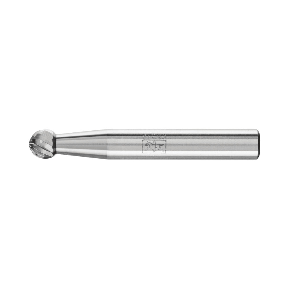 Tungsten carbide burr ball KUD 6.35x4.8mm shank 6.35mm Z3P medium cross cu_40107683_21724542
