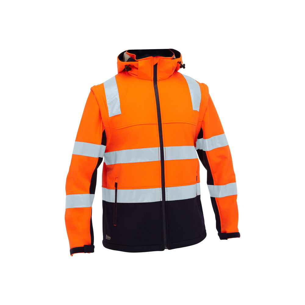 Jacket Softshell 3 IN 1 Hi-Vis Taped Two Tone Bisley M Orange/Navy_40051637_BJ6078T_TT05M