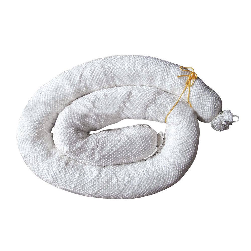 Oil & Fuel Floating Absorbent Boom 100mm x 2.4m White 90130058 ABSBOOM10024