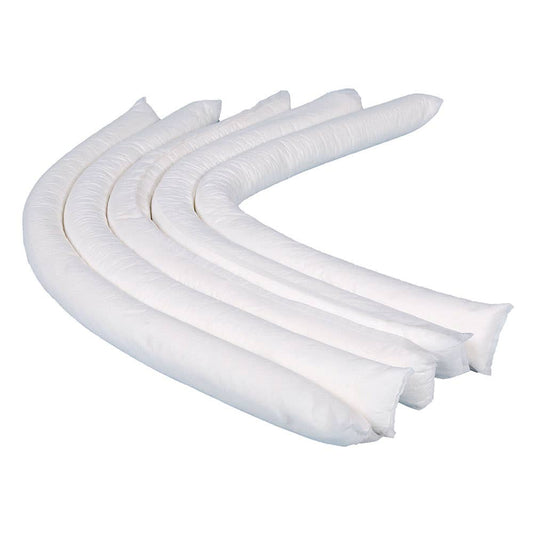 Oil & Fuel Absorbent Sock Land 75mm x 1.2m White 90130000 ABSOFSOC7512