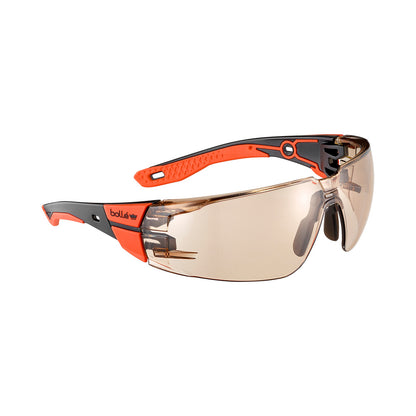 Glasses Safety Rush+ 2.0 Copper Lens Black/Red Frame Bolle RUSPMN31A_40074537_RUSPMN31A