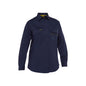 Shirt WMS L/S 140gsm Poly/Cotton Vented 24 Navy BL6490 Bisley_40038927_BL6490_BPCT24