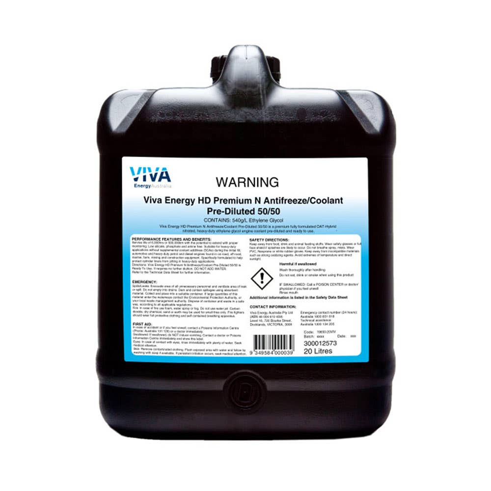 HD Premium N + Antifreeze 50/50 Coolant 20L 309609 300012567