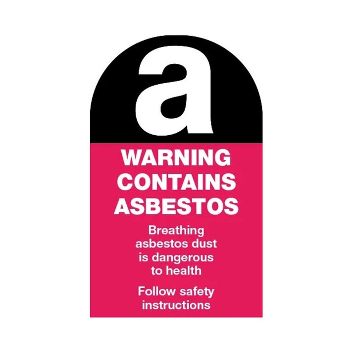 Asb Sticker Sticker Code ASB26A Warning Contains Asbestos (pk-10) – ATOM