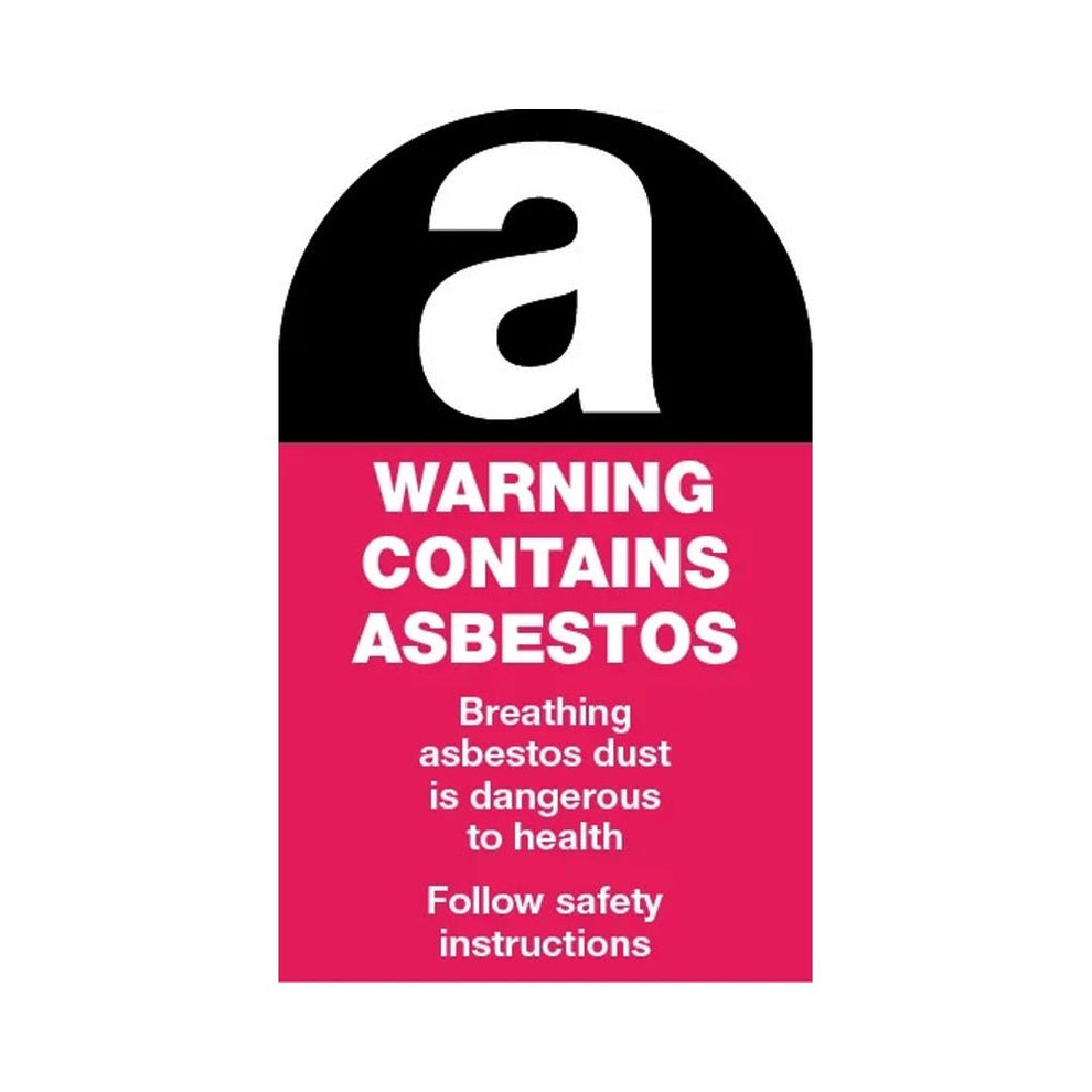 Sticker Code ASB26A Warning Contains Asbestos (pk-10) – ATOM