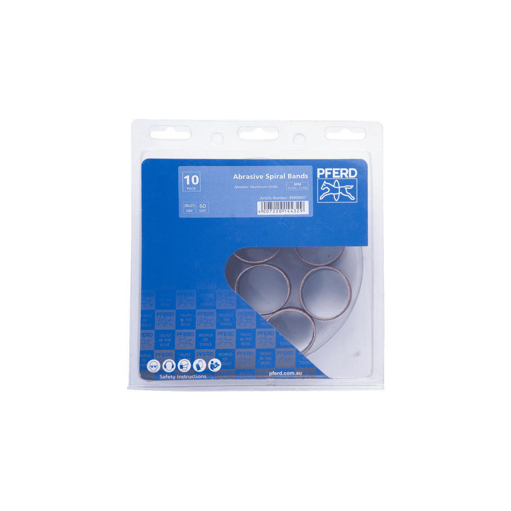 POS aluminium oxide abrasive spiral band GSB cylindrical dia. 38x25 mm A60_40108519_49900047