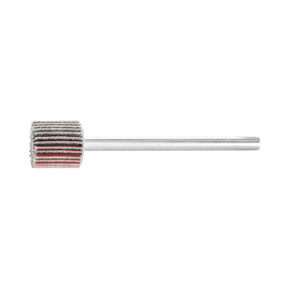 Alum oxide mounted flap wheel F 10x10 mm shank 3 mm A320 fine grind/finish_40108236_44400008
