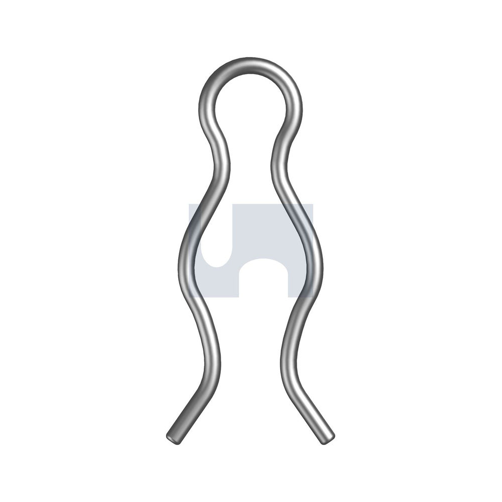 Hair Pin Retainer Clip ZP (Rohs Compliant) Hec/Mild Steel #5 - Pk 200_40093690_QPAMSZN05
