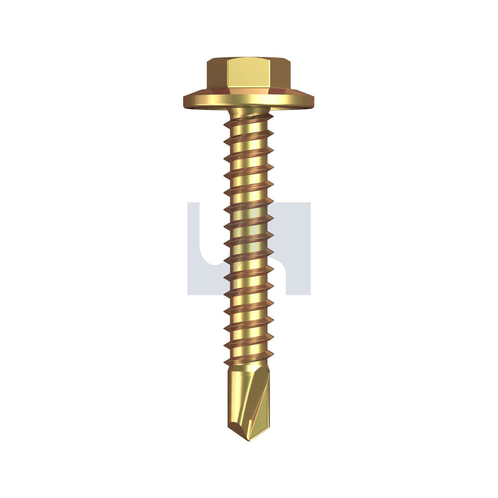 Metal Sds Flg Hex Hd Zinc Yellow Pass As3566 #12-14 35 - Pk 1000_40096236_T9PMYFH1214035