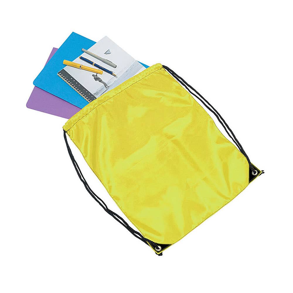 B229 Backsack Drawstring Bag Yellow_539535_B229-YE