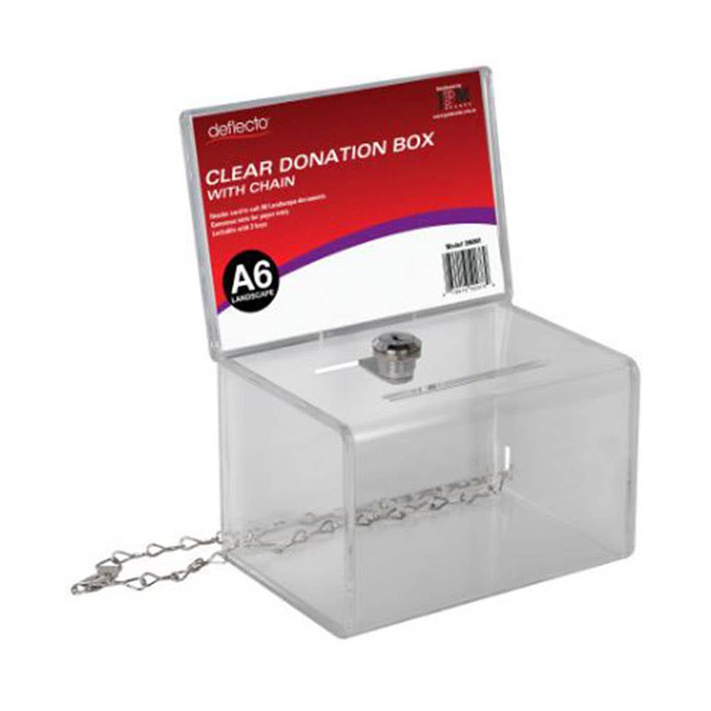 Ballot Box Clear C/w Lock 165mm X 110mm X 205mm 280712 45563