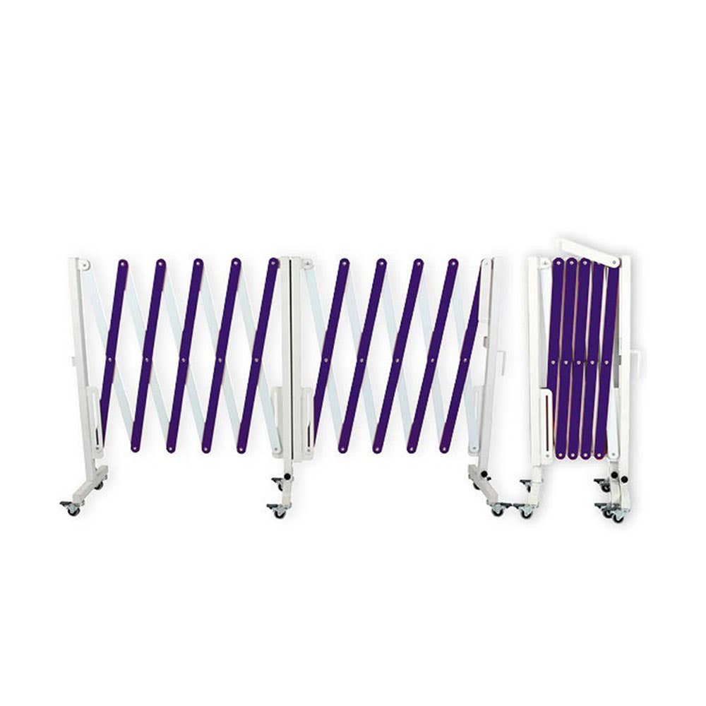 Aluminium Mobile Expanding Barrier Blue/White 5m 520938 A3937