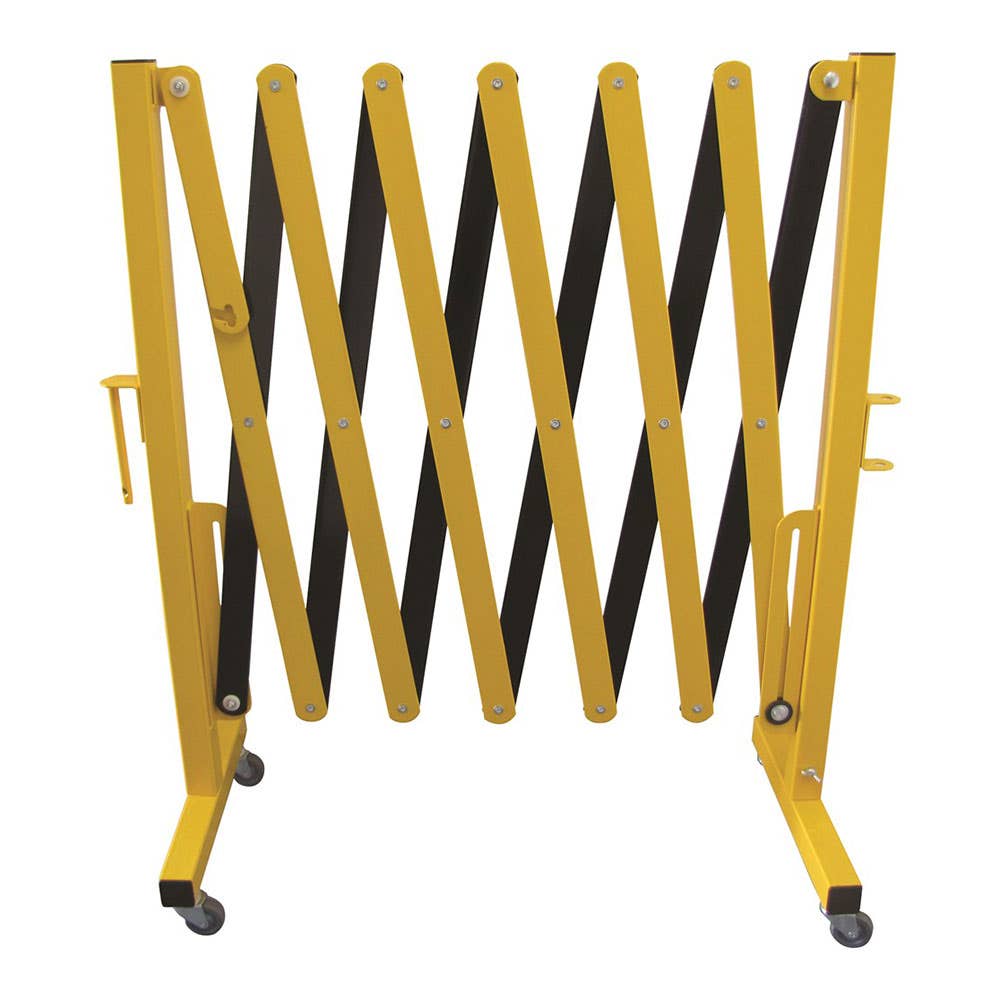 Expanding Crowd Barriers Steel Yellow/Black 3.45 x 1.05m 36000246 EBYB