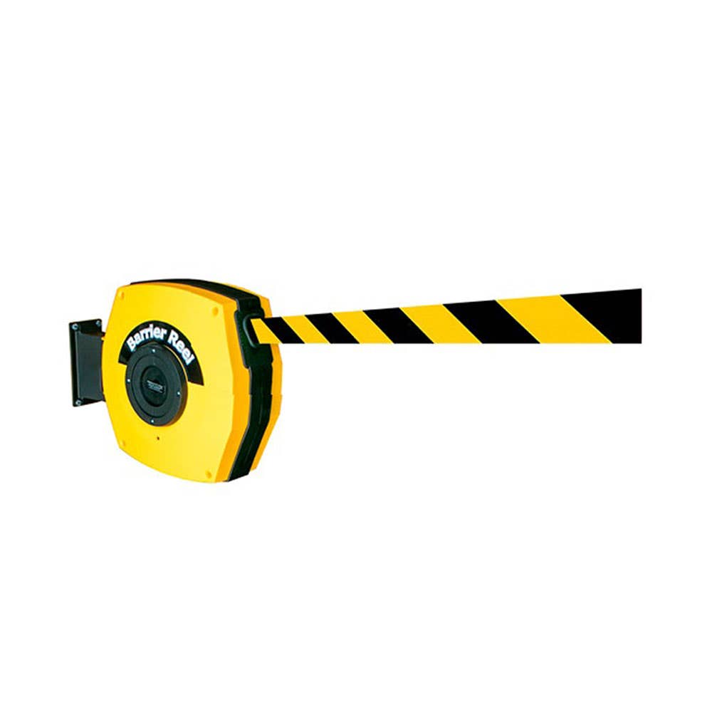 Barrier Retracting Reel 25m Black / Yellow Wall Mountable 485774 A5574