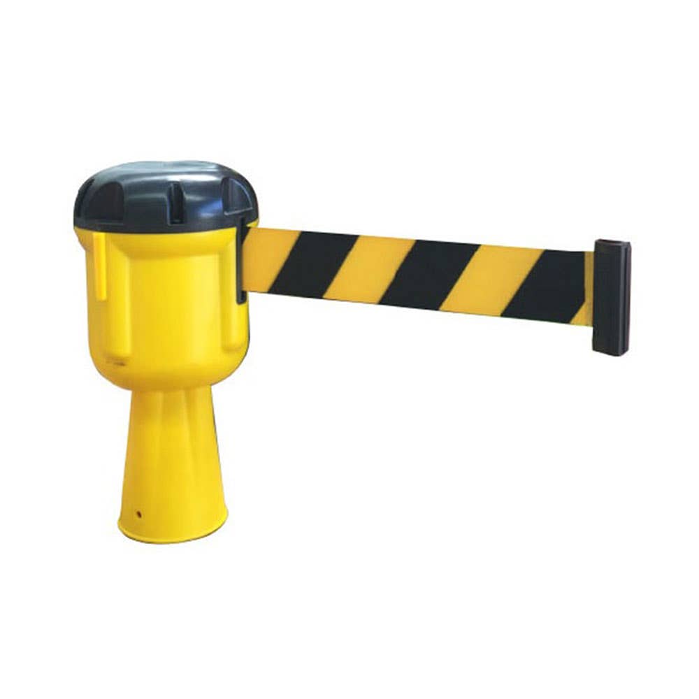 Retractable Traffic Cone Barrier Tape Yellow/Black 9m 267009 A4946