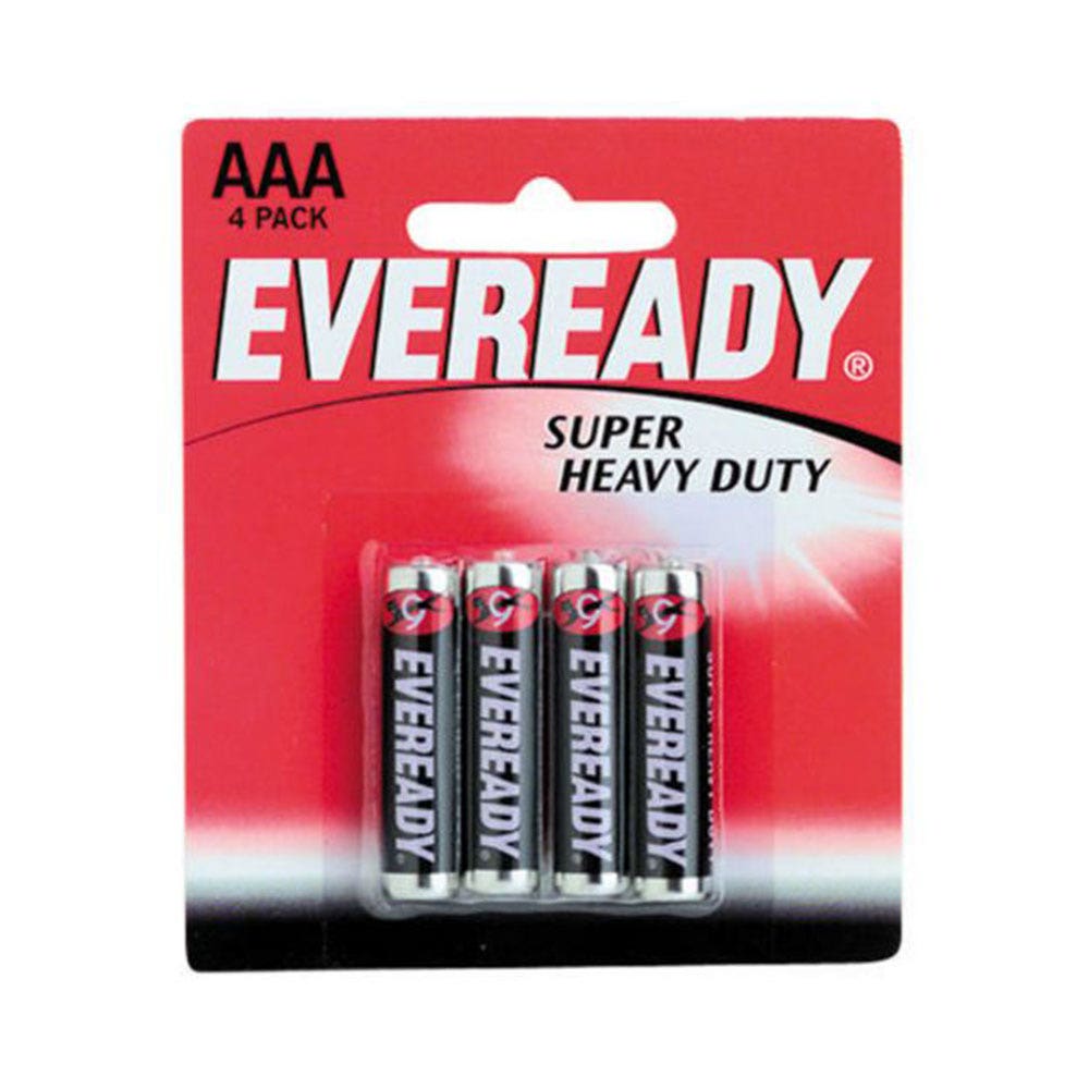 Battery AAA Cell Black Eveready Pack 4 3433001 E301339000