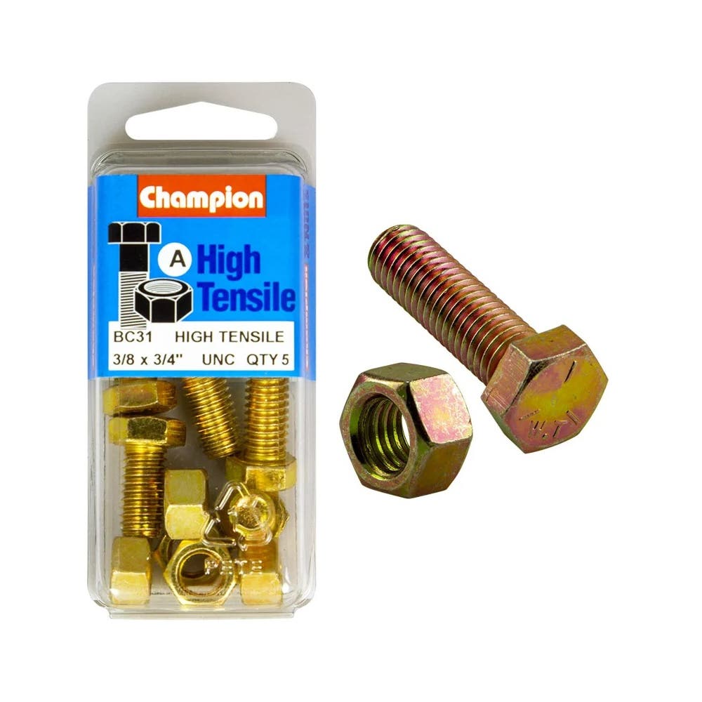 Screw Set + Nut UNC Fully Threaded 3/4 x 3/8'' Blister Pack_60039563_BC31