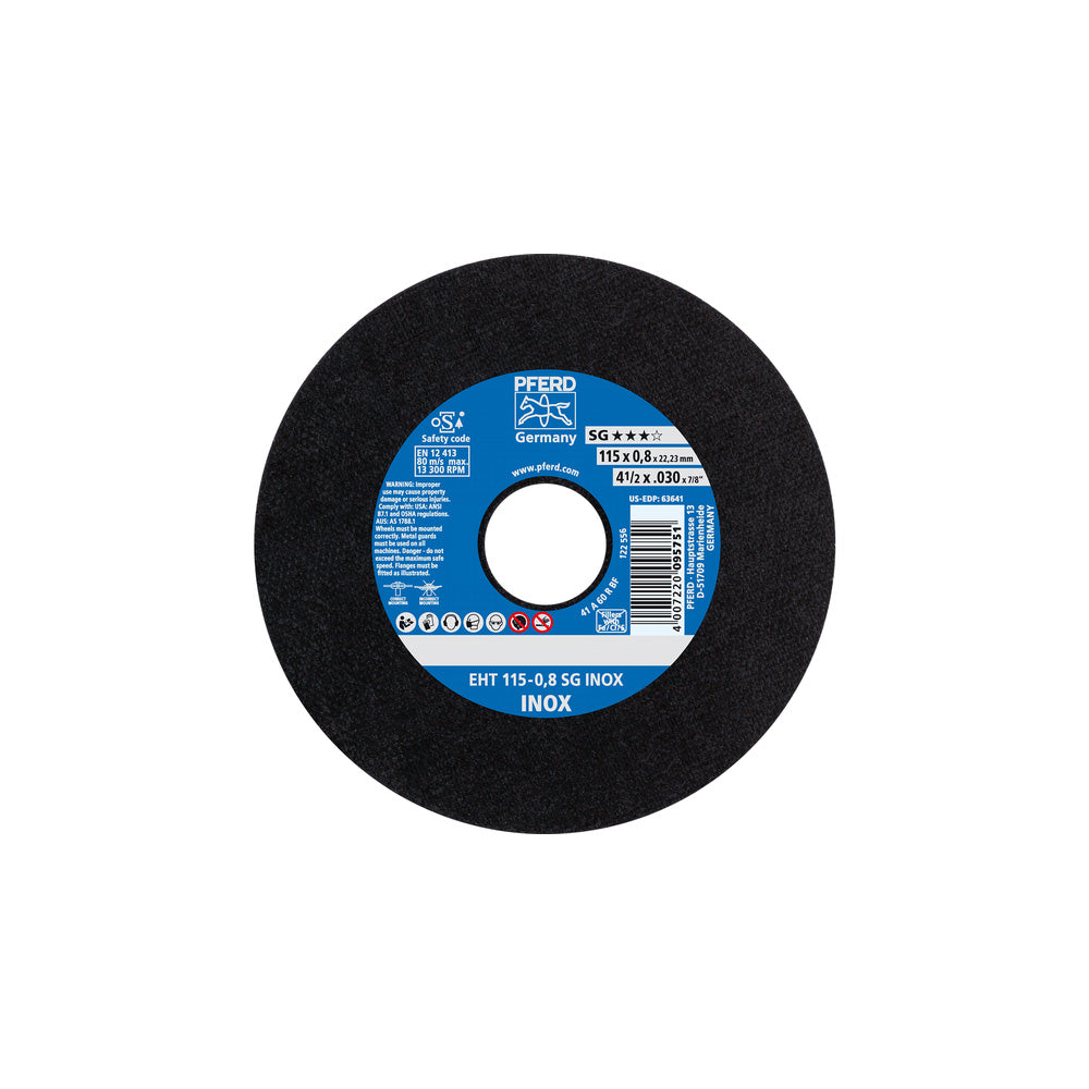 Cut-off wheel EHT 115x0.8x22.23 mm flat Performance Line SG INOX for SS_40108531_61340396