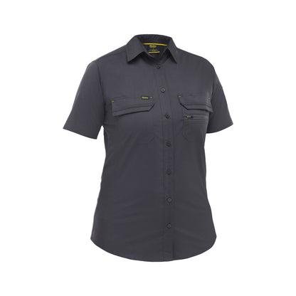 Shirt Womens S/S X Airflow Stretch Ripstop 140gsm Charcoal 14 Bisley_40114547_BL1490_BCCG14