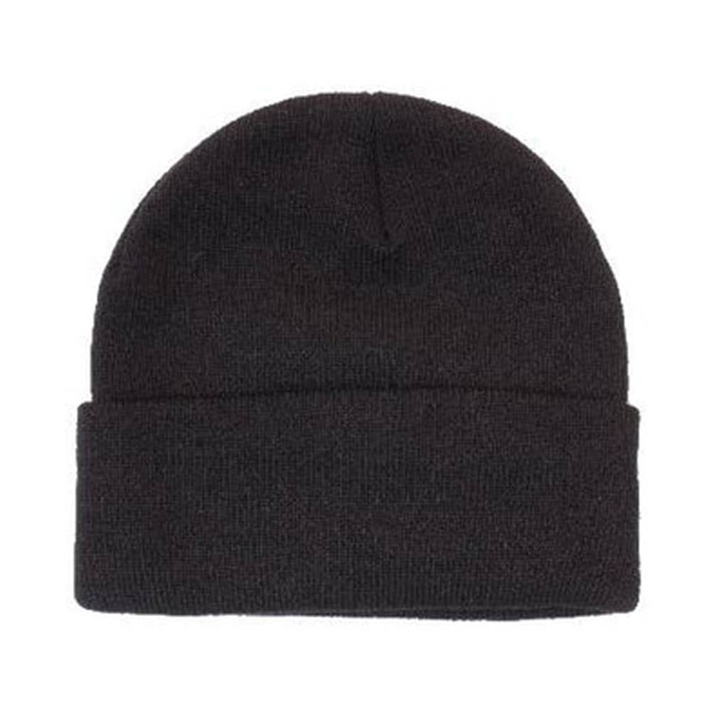 Beanie Knitted Acrylic Black 35000074 4243-BLK