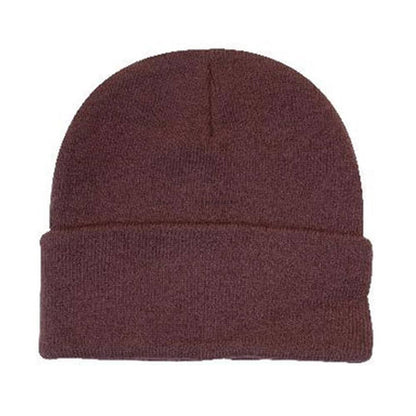 Beanie Knitted Acrylic Maroon 505506 4243-MAROON