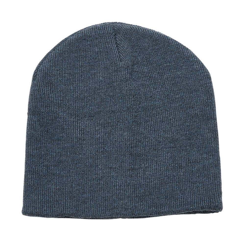 4405 Heather Skull Beanie Navy 40030289 4405-NAH