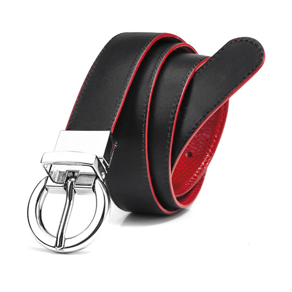 99200 Women's Reversible Leather Belt Black/Red 14-16 450600 99200-Black-20