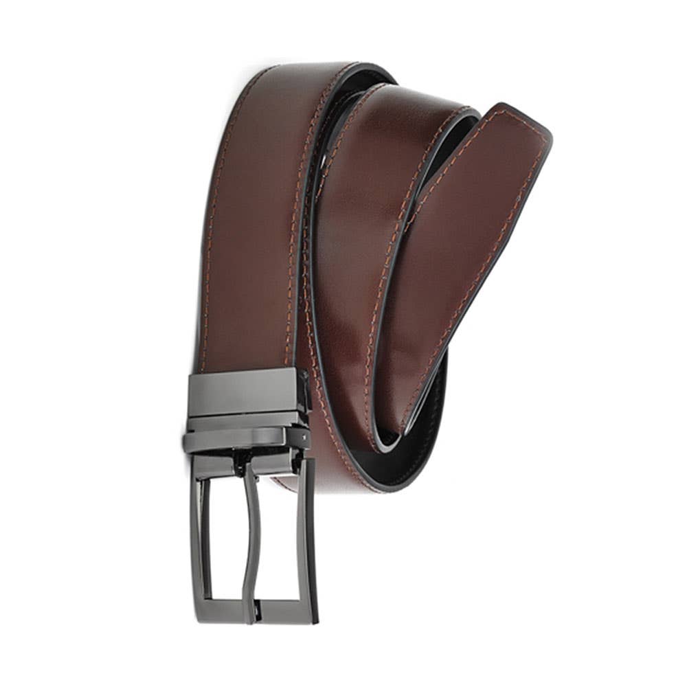 99300 Men's Leather Reversible Belt Brown/Black 72-97 474636 99300