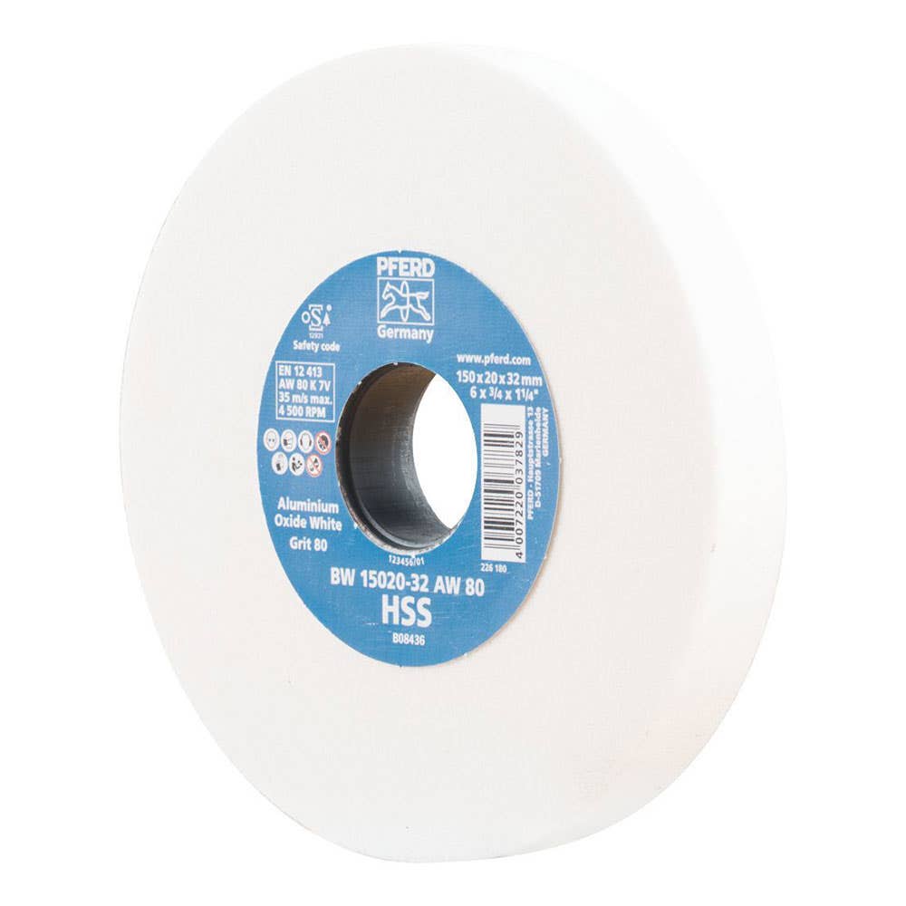 Pferd 150mm 60 Grit White Aluminium Oxide Bench Type Grinding Wheel 36004061 39008424