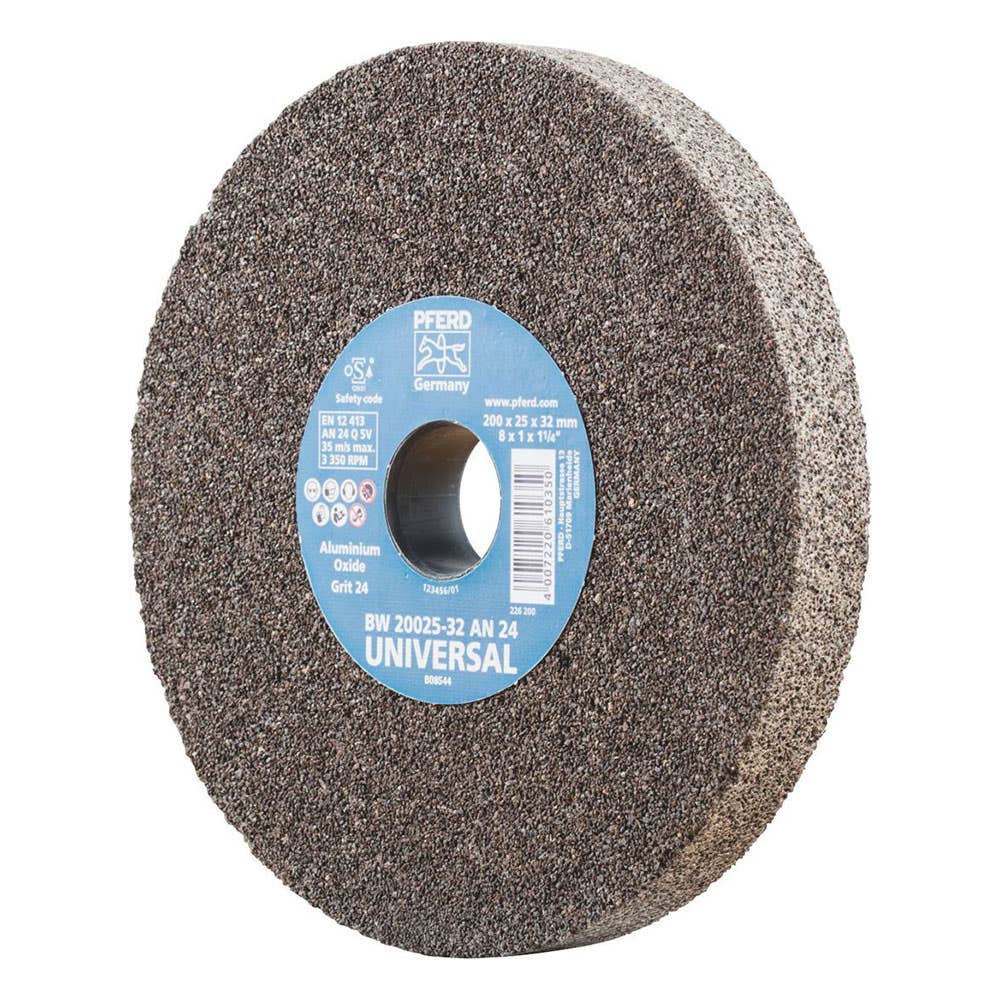 Pferd 200mm 24 Grit Black Aluminium Oxide Bench Type Grinding Disc 36004059 39008440