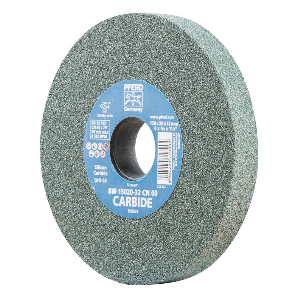 Pferd 150mm 60 Grit Green Silicon Carbide Bench Type Grinding Wheel 36004065 39008570