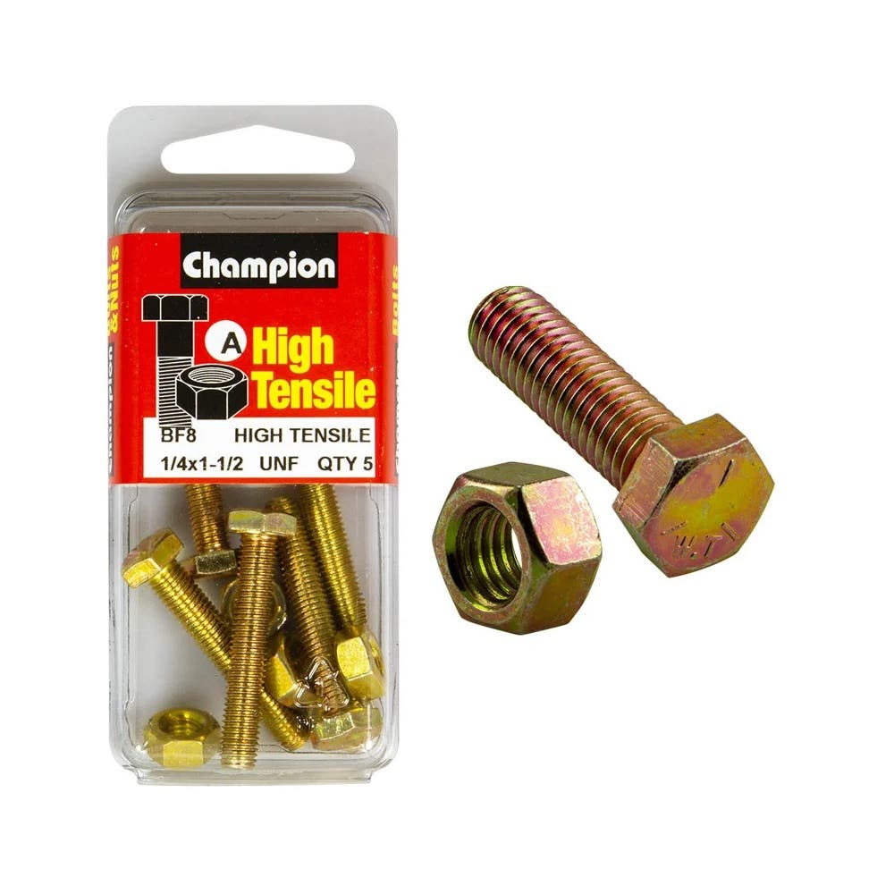 Screw Set + Nut UNF Fully Threaded 1-1/2 x 1/4'' Blister Pack_60039592_BF8