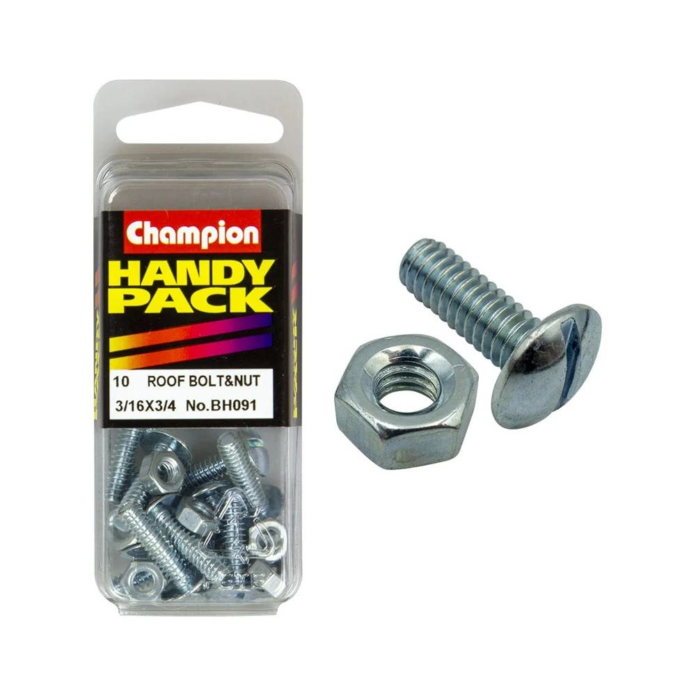 Blister Pack Bolt + Nut Roofing 3/16 x 3/4''_60039632_BH091