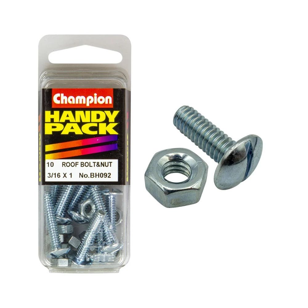 Blister Pack Bolt + Nut Roofing 3/16 x 1''_60039633_BH092