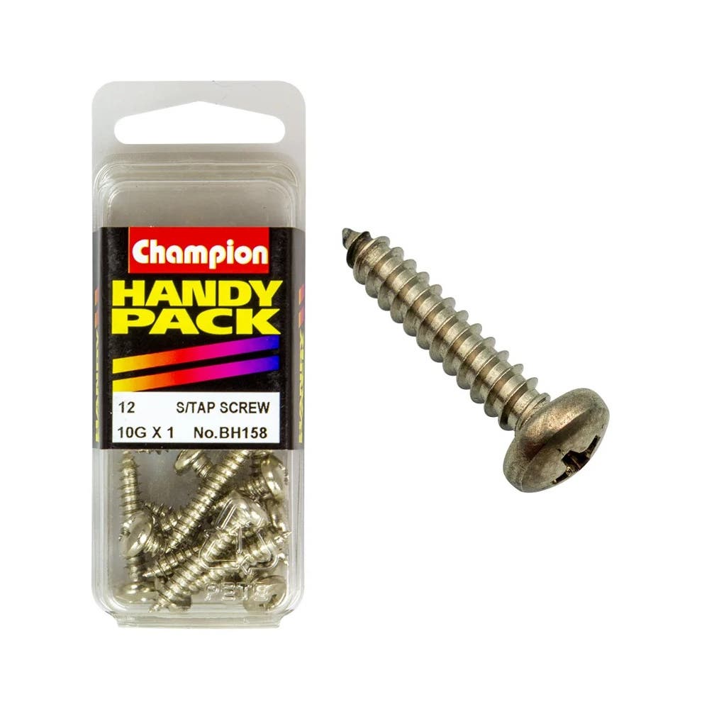 Screw Pan Head Self Tapping 10G x 1'' Blister Pack_60039646_BH158