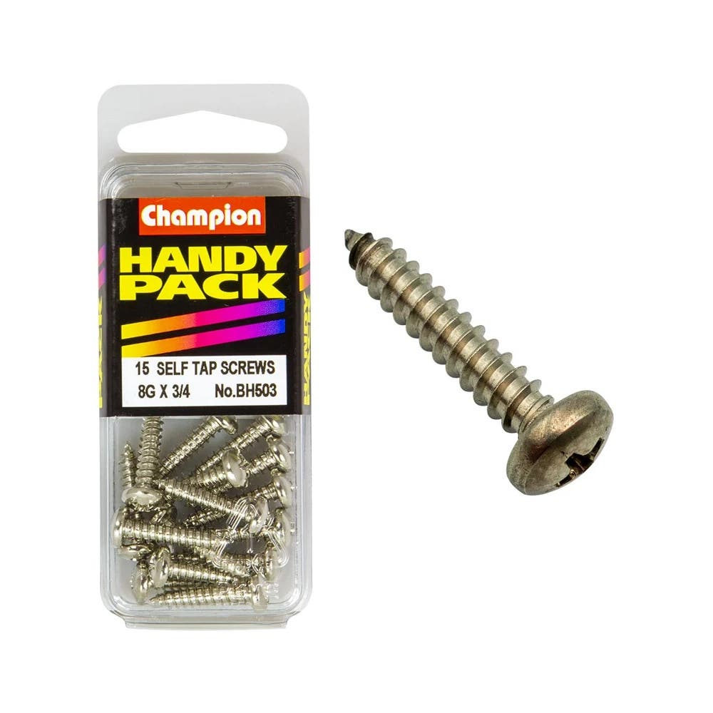 Screw Pan Head Self Tapping 8G x 3/4'' Blister Pack 60039679_60039679_BH503