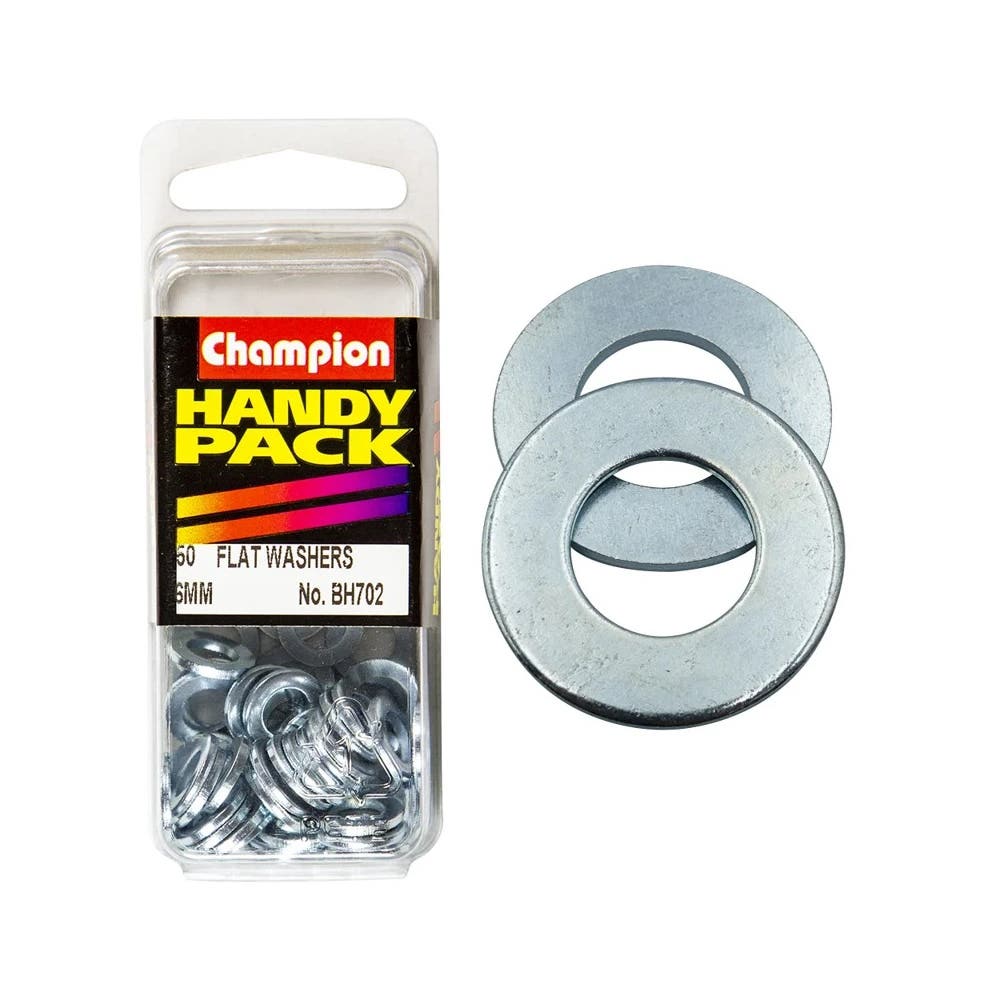 Washer Flat Steel 6mm Blister Pack_60039689_BH702