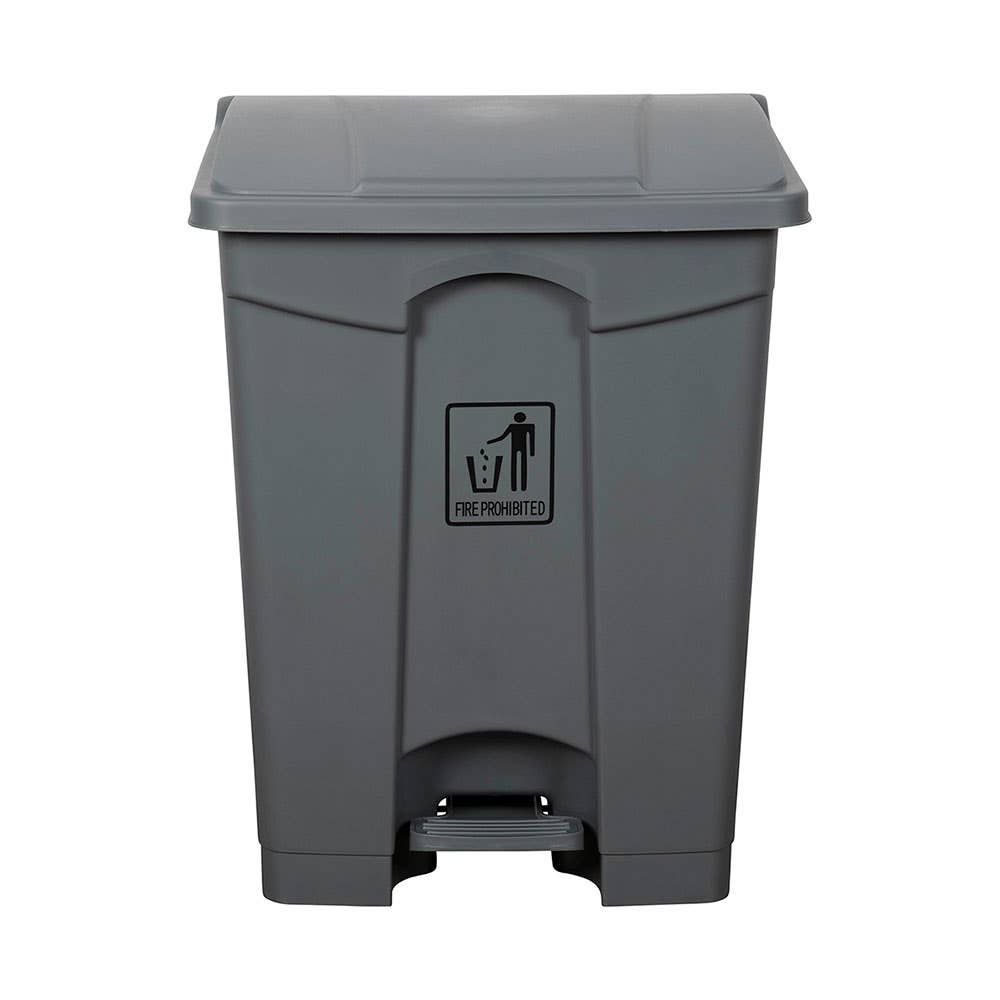 Cleanlink Rubbish Bin With Pedal Lid 68L Grey_1033460_12061