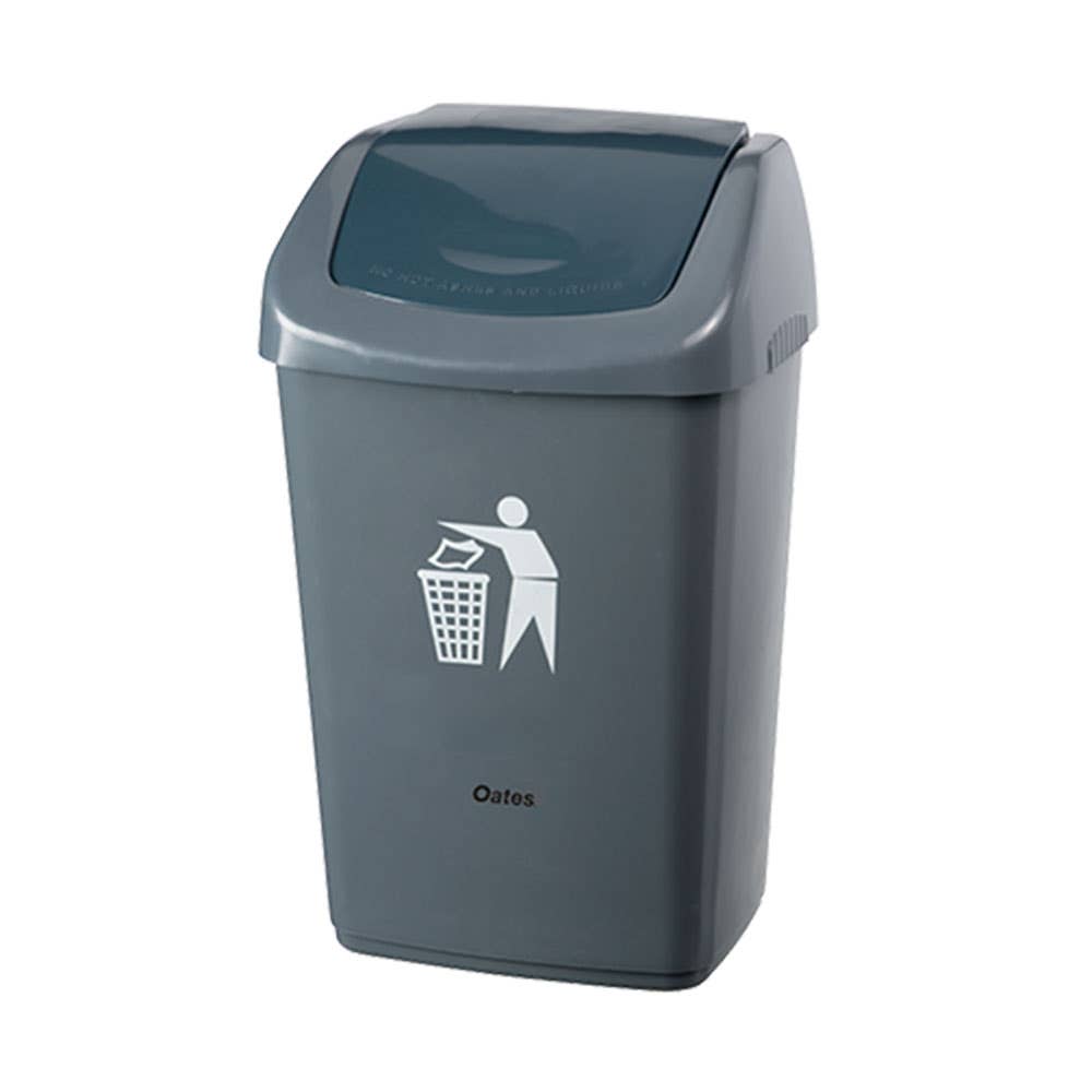 Flip Top Rubbish Bin 40L Grey 40039914 165951
