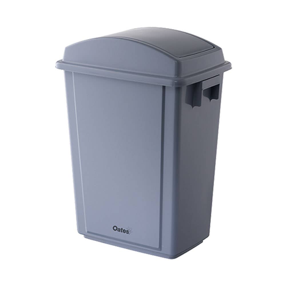 Swing Top Slimline Rubbish Bin 40L Grey 260358 165954