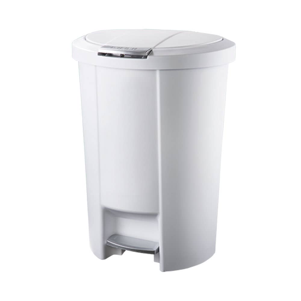 Push Pedal Rubbish Bin 50L White 40039915 165956