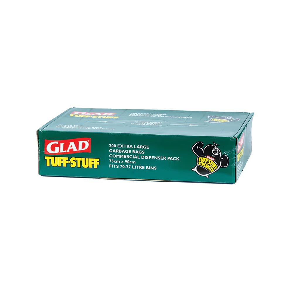 Bag Liner Black LLDPE 30um 70/77L Glad Ctn/ 200 (4xpk50)_411388_XLHD200/1