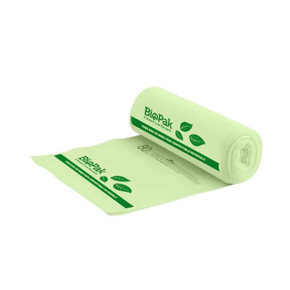 Bin Liners Bioplastic 80L Green (240) Biopak  PSB-C-0015 40044218 PSB-C-0015