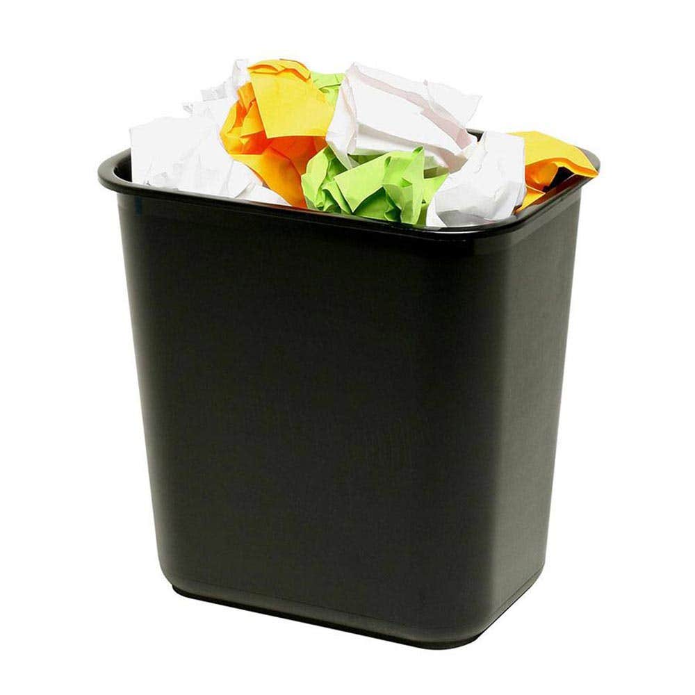 Enviro Plastic Rubbish Bin 12L 217 x 303 x 308mm Black 90910712 46931