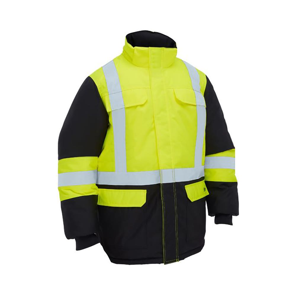 Jacket H Taped Hi Vis Freezer Hooded Bisley 2XL Yellow/Navy 40054780 BJ6454HT TT04 2XL